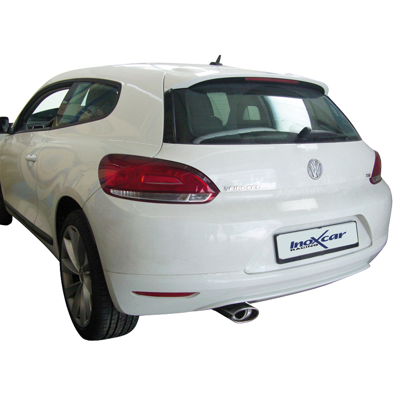 VW Scirrocco 1.4(160pk) 10/08- Volledig RVS einddemper Ø120x80mm