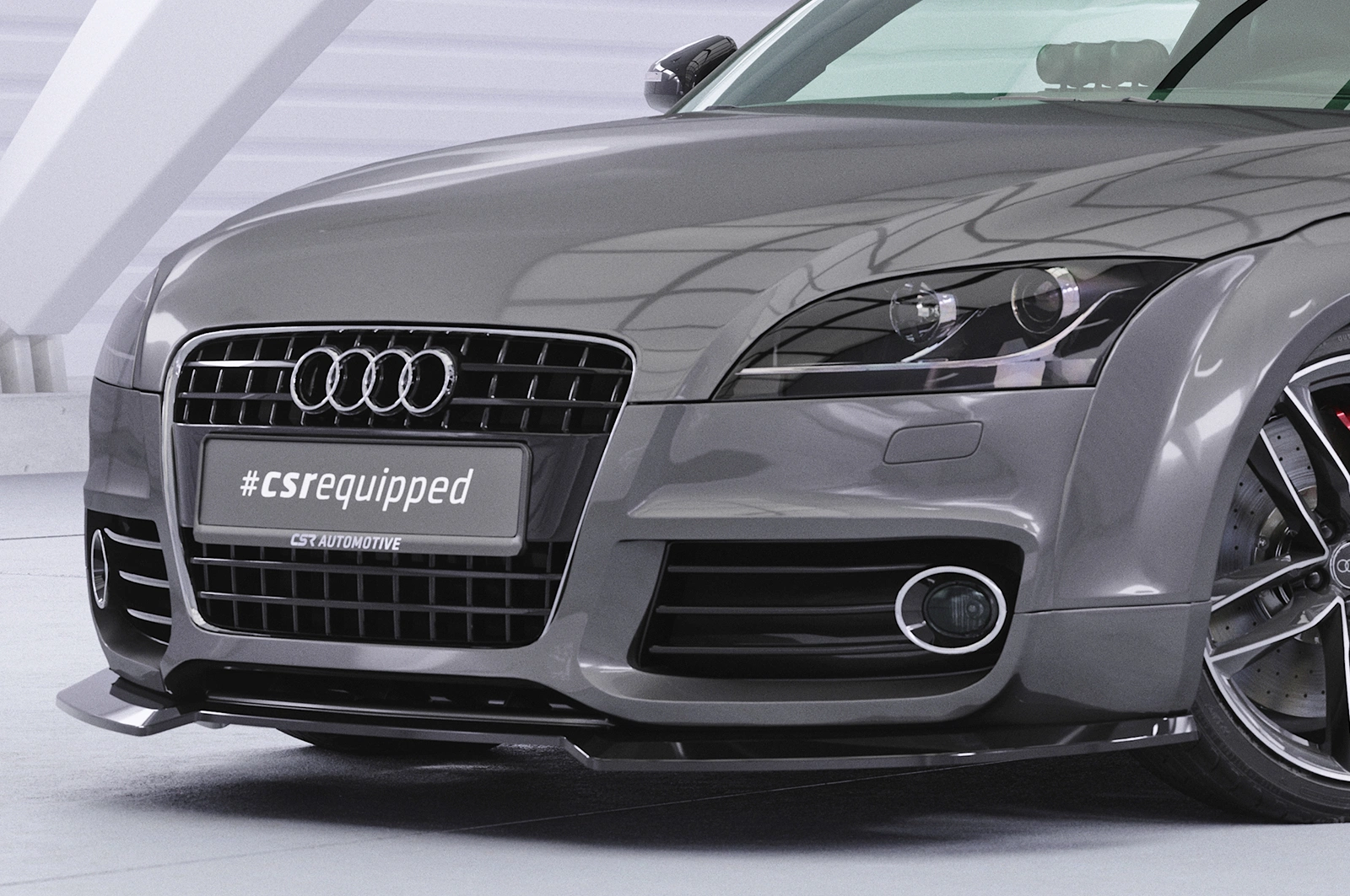 Voorspoiler Audi TT (8J) S-Line glans zwart