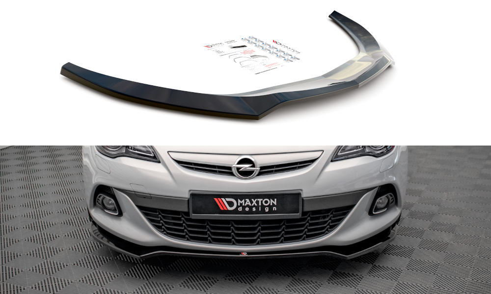 Voorspoiler V.2 Opel Astra J GTC OPC-Line Maxton Glans Zwart