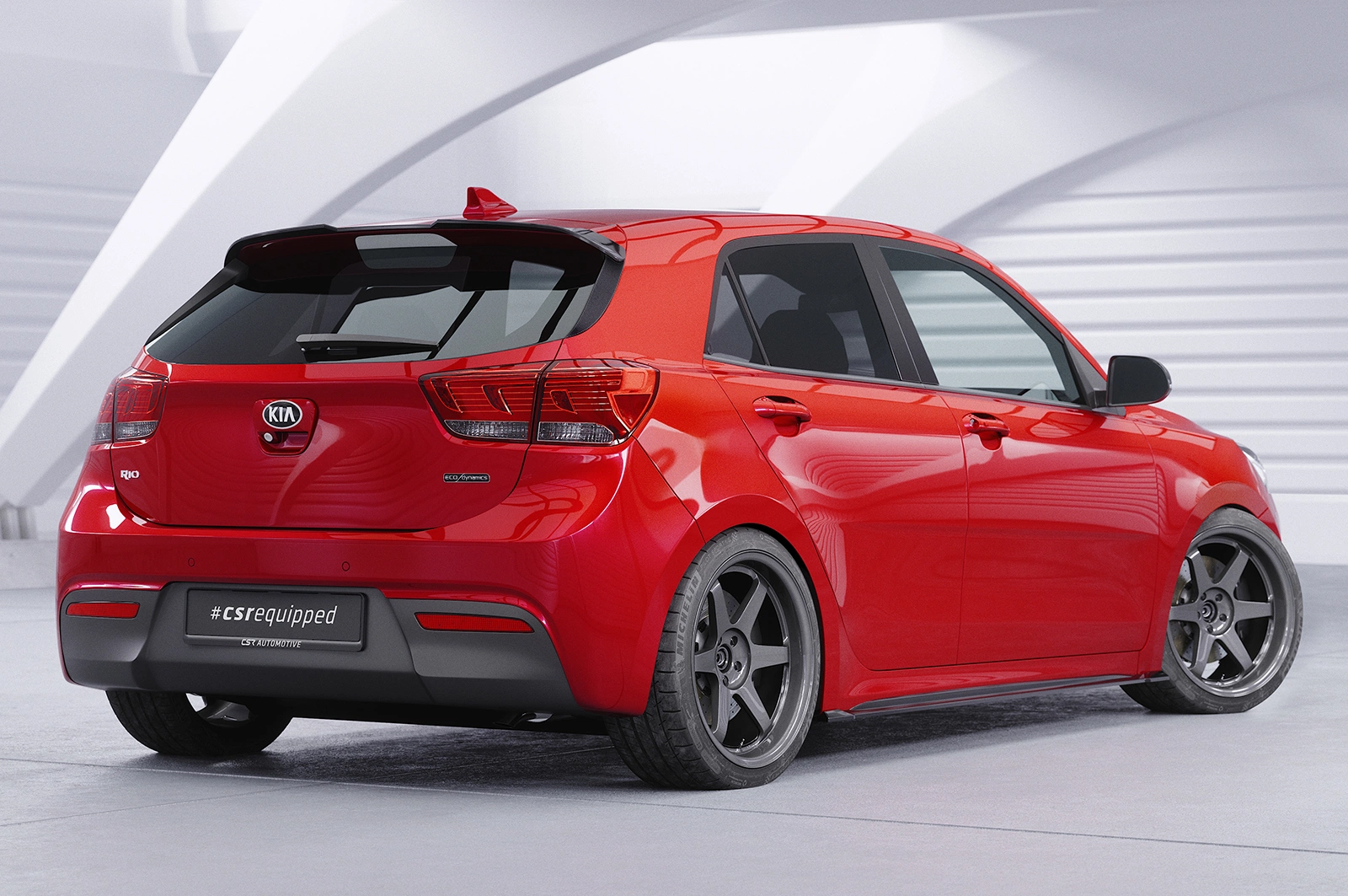Achterspoiler Kia Rio 4 (YB) Glans Zwart van CSR Automotive (2017-)