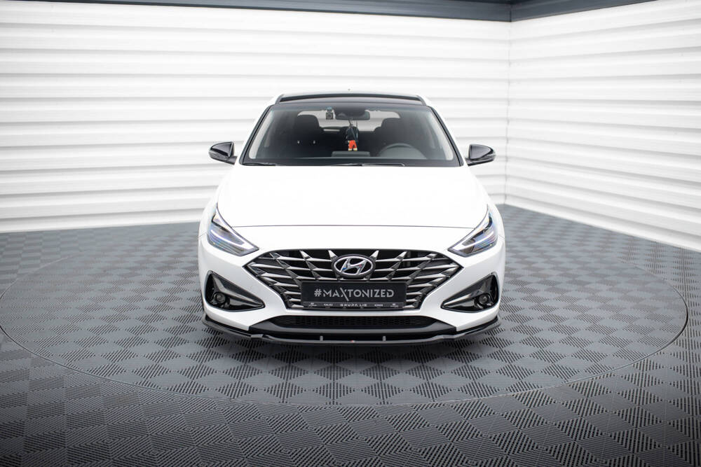 Voorspoiler V.1 Hyundai i30 Facelift Maxton Glans Zwart