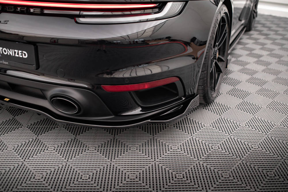 Diffuser Porsche 911 Turbo S 992 Maxton Glans Zwart