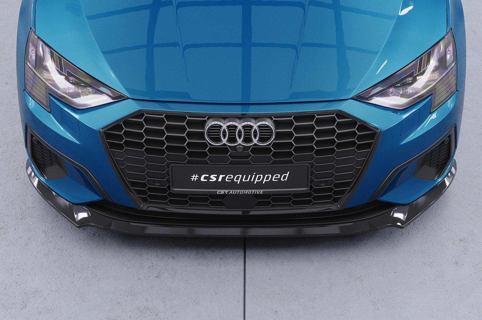 Voorspoiler Audi A3 8Y Limousine 2020- – Glans Zwart