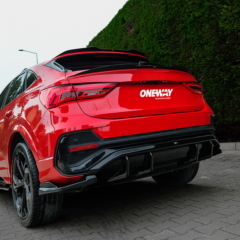 Oneway Dakspoiler (Cap)  Audi Q3 (F3N) Sportback 2019-2025 incl. S-Line/RSQ3 - Glanzend zwart