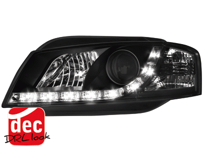 Faros Audi A3 8P LED Los ojos del Diablo Dayline negro