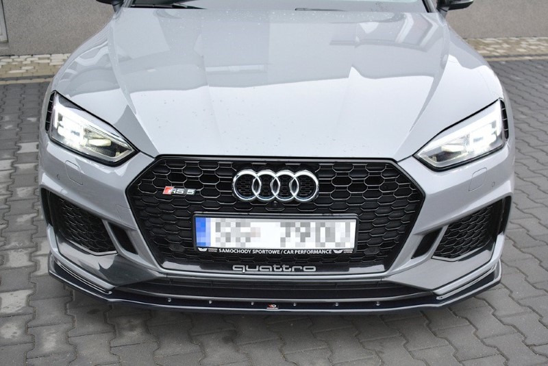 Voorspoiler Audi RS5 F5 Coupe / Sportback V.1 Glanzend Zwart