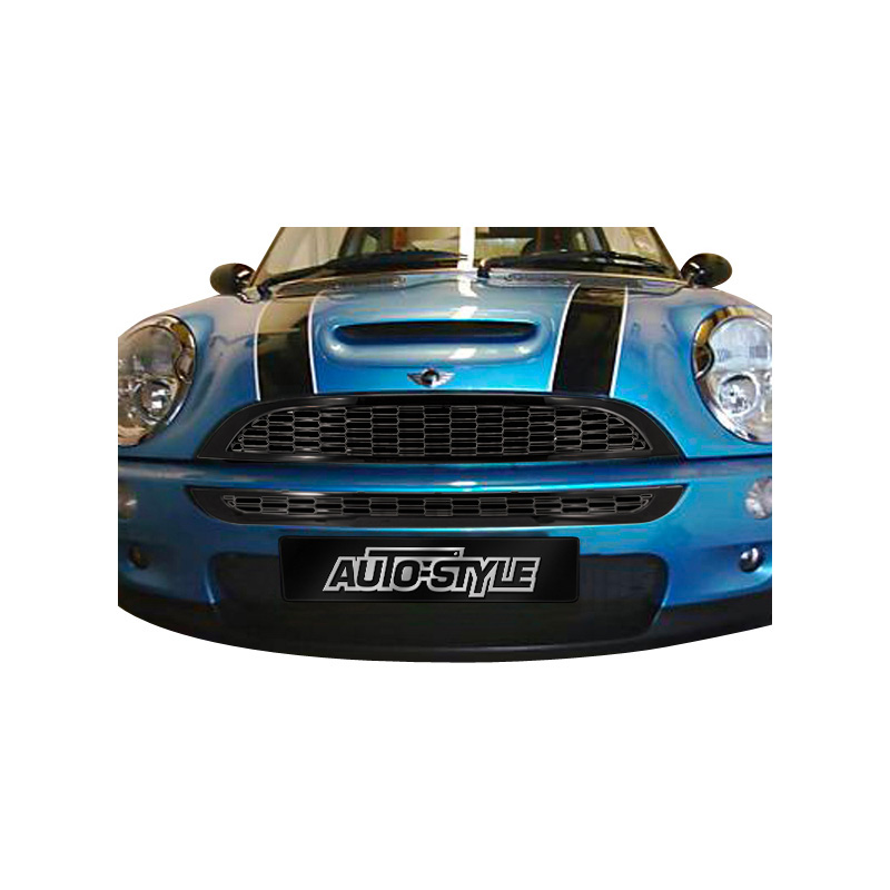 Grill BMW New Mini 01-04 (upper+lower) zwart