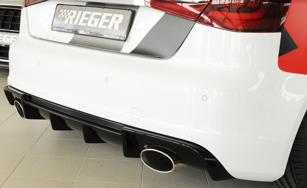 Achteraanzet RS Glossy black Rieger Audi A3 8V 3deurs/Sportback
