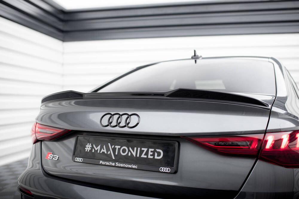 Spoiler Audi A3 / A3 S-Line / S3 / RS3 Limousine Maxton Glans Zwart