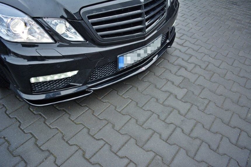 Voorspoiler Mercedes E63 AMG W212 Maxton Design glans zwart