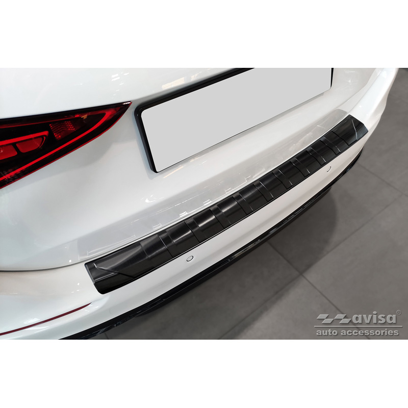 Zwart RVS Achterbumperprotector  Mercedes C-Klasse W206 Kombi 2021- 'Ribs'