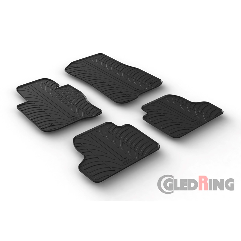 Rubbermatten  BMW 4 serie F32 automaat 2013-2020 (T profiel 4-delig + montageclips)