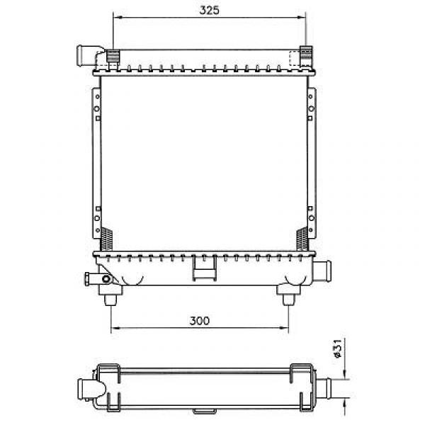 Radiator DB W 201W 124 82-93 292x344 190 2.0/190E 2.0/2.3 HANDBA