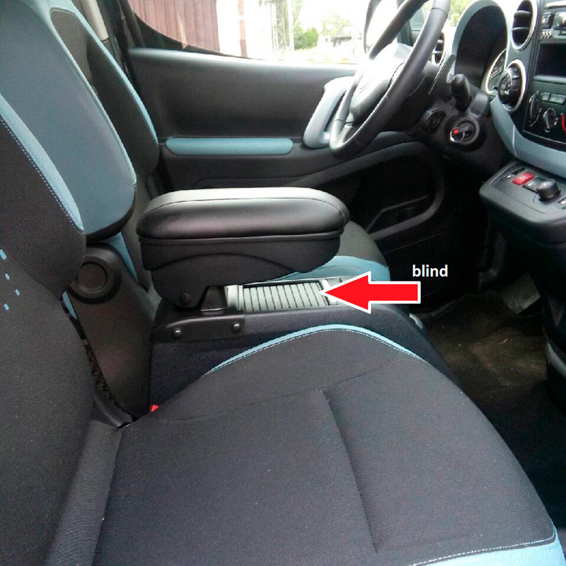 Armsteun Slider kunstleder  Citroën Berlingo III / Opel Combo E / Peugeot Rifter 2018- (incl. auto's met middenconsole)