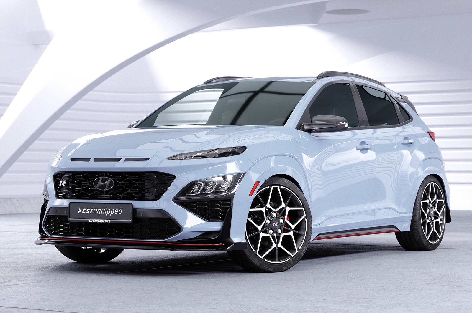Voorspoiler Hyundai Kona N / N-Line glans zwart 2020–