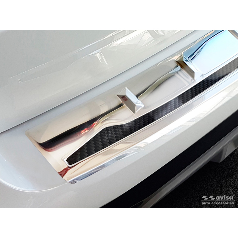 RVS Achterbumperprotector 'Deluxe'  BMW X5 G05 M-Pakket 2018- 'Performance' excl. M-Competition Zilver/Zwart Carbon