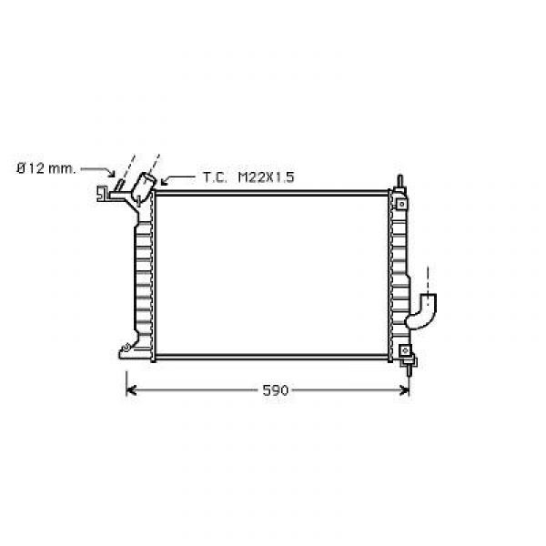 Radiator VECHTRA B 97->> 495x370x42 2.0 DtI - 16V +/-AC