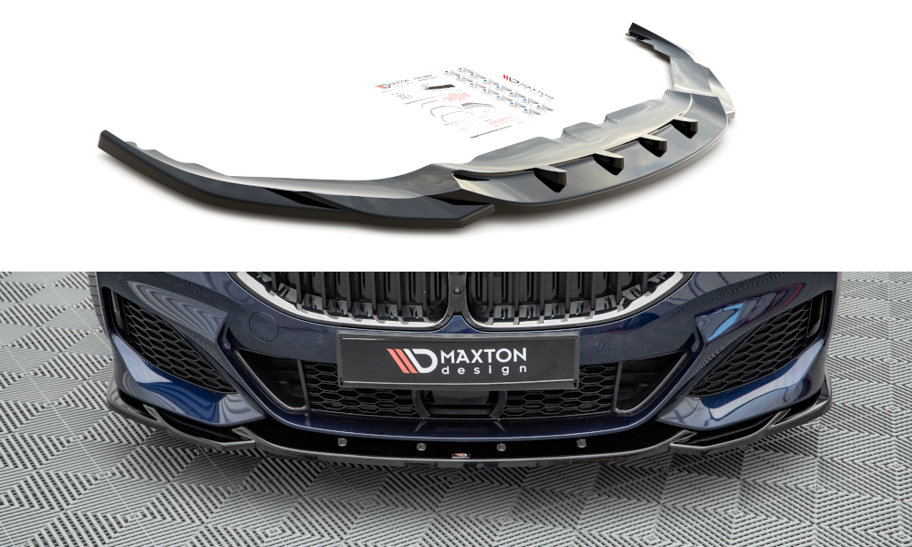 Voorspoiler V.4 BMW M850i G16 Maxton Glans Zwart