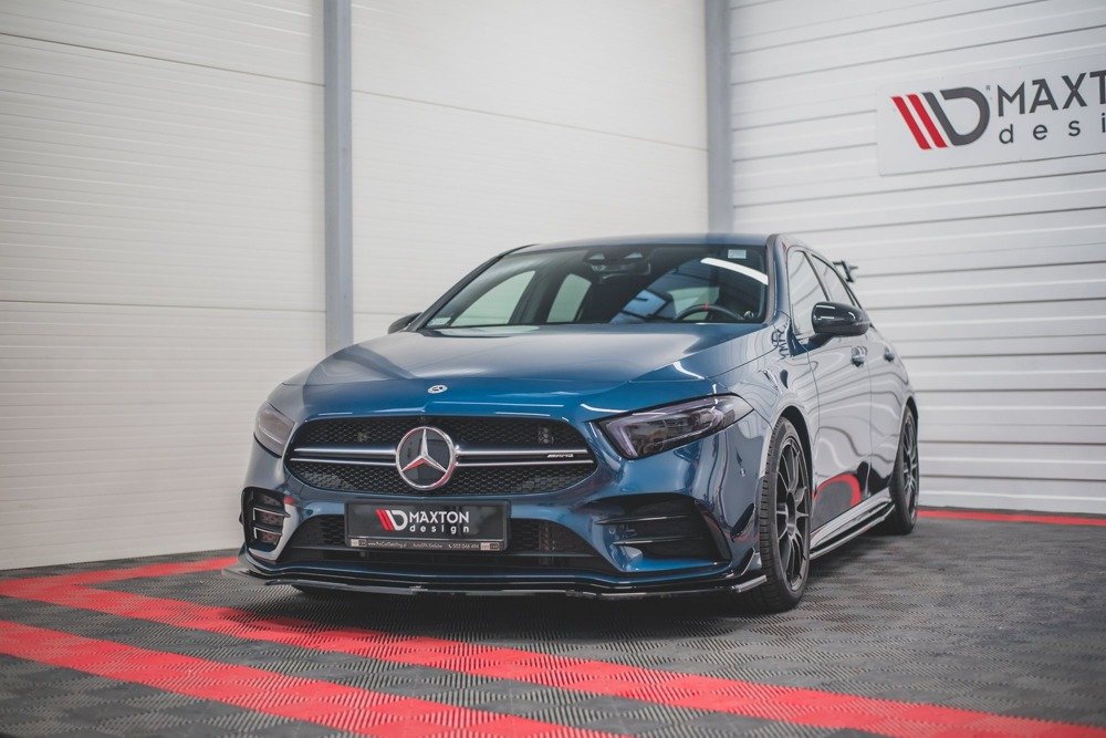 VoorSpoiler Mercedes A Klasse W177 A35 AMG Glans Zwart