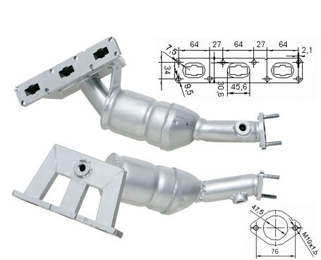BMW 320i 2.2i 24V 2171 cc 125 Kw / 170 cv M54 E46 Magnaflow CAT