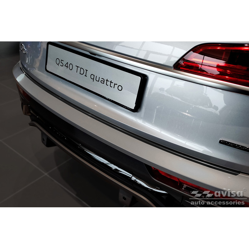 Zwart RVS Achterbumperprotector  Audi Q5 Sportback 2020- incl. S-Line