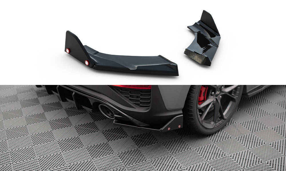 Side Splitters Hyundai I30 N Hatchback Mk3 Facelift Glans Zwart + flaps