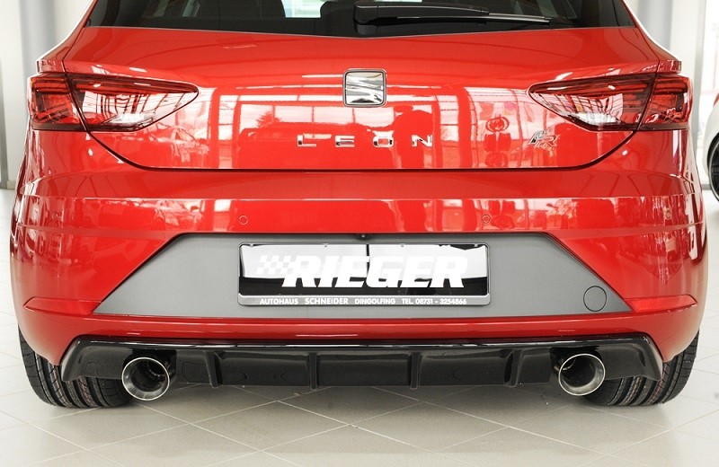 Achteraanzet Rieger Glossy Black Seat Leon FR 5F 2017-