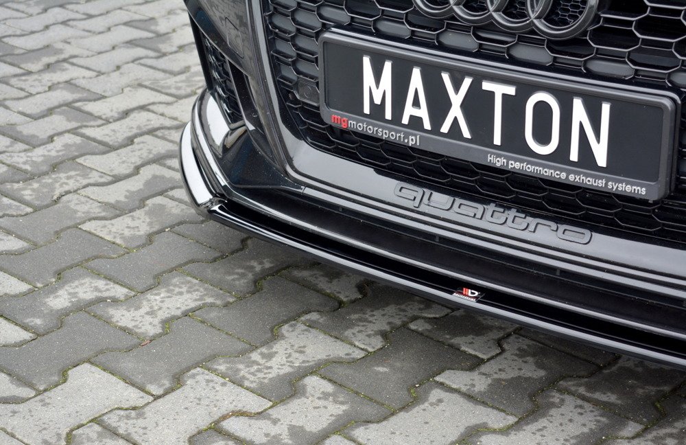 Voorspoiler V.2 Audi RS3 8V FL Sportback Glanzend Zwart