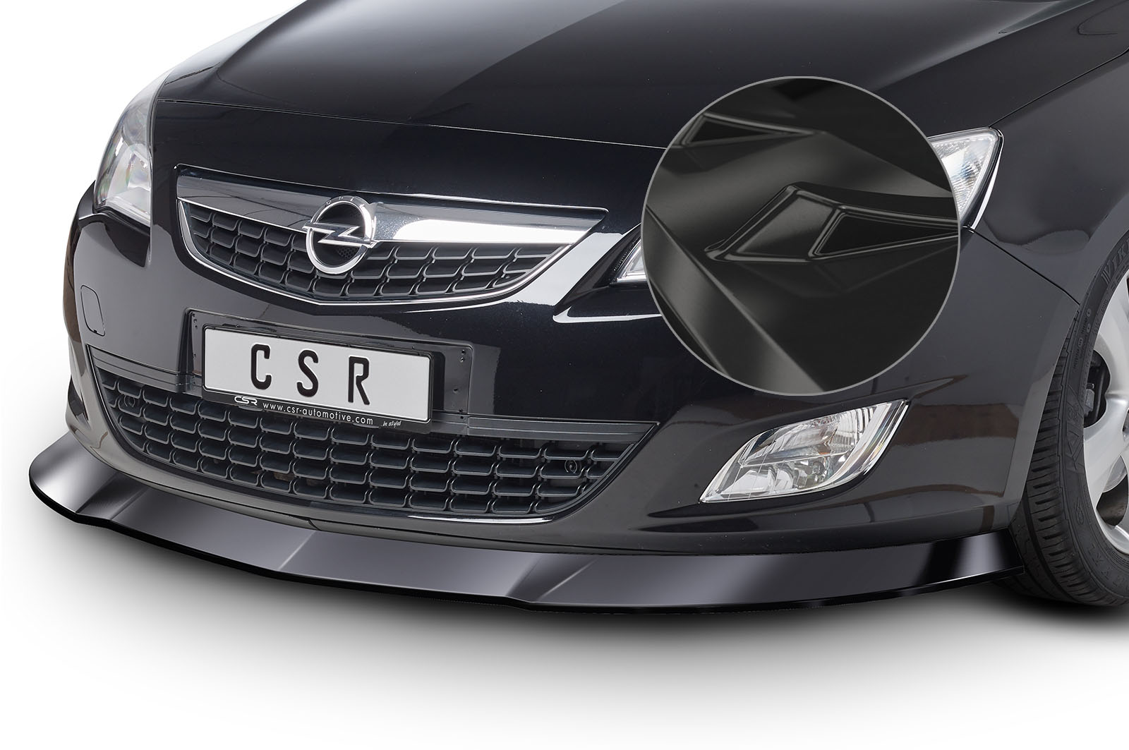 Voorspoiler Opel Astra J Glans Zwart – 2009–09/2012