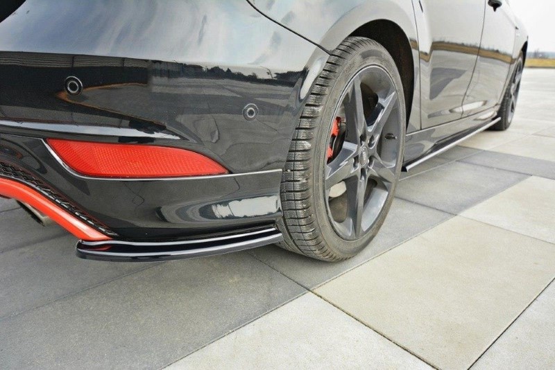 Achterzij Spoilers Ford Focus ST-Line Mk3 FL Glanzend Zwart