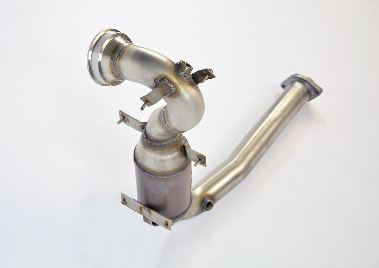 595 ABARTH 1.4T "50° Anniversario" (180 Hp) "Monotubo" 2013 Turbo downpipe kit + Metallic catalytic