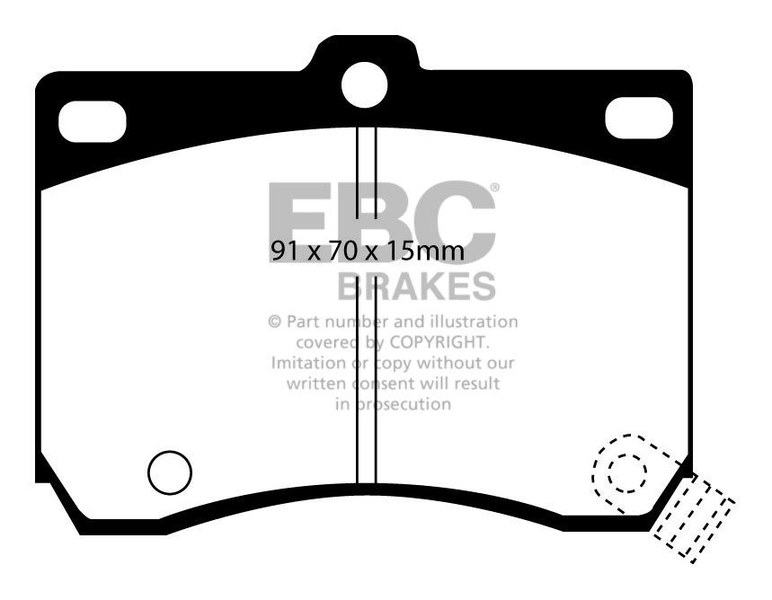 EBC Brakes MAZDA BEDRIJFSWAGEN 323 Van 1.7 D 90-.. Remblokken vo