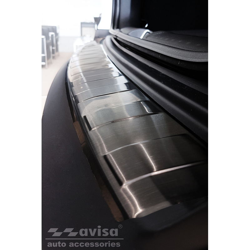 Zwart RVS Achterbumperprotector  Jeep Cherokee V FL 2018- 'Ribs'