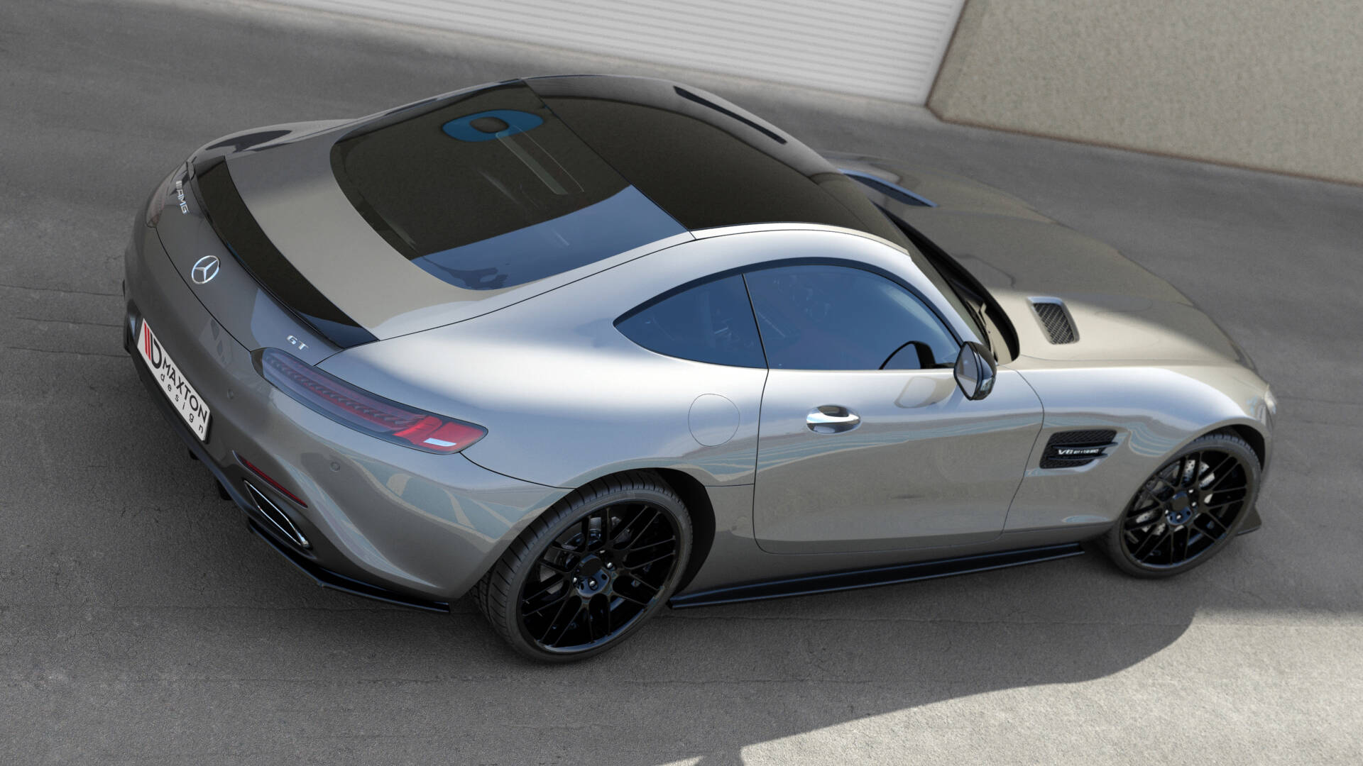 Diffusor Mercedes AMG GT / GT S C190 Glans Zwart