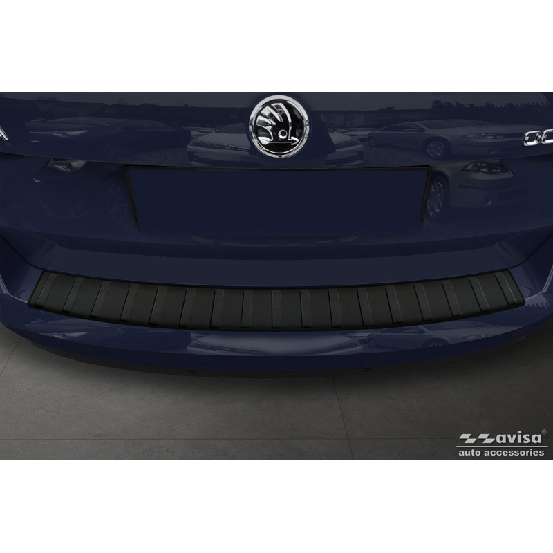 Matzwart RVS Achterbumperprotector  Skoda Octavia III Combi (5E5) Facelift 2017-2020 'Ribs'