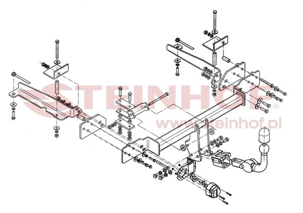Trekhaak Honda Accord 4D 2003-06/2008