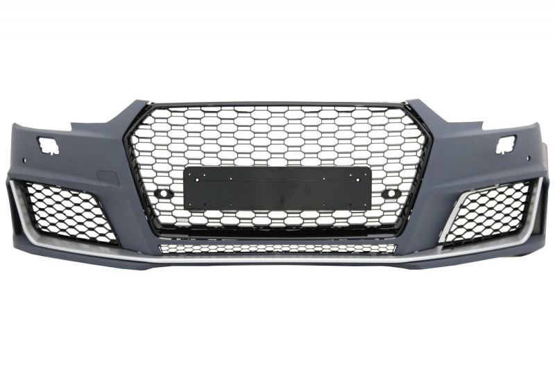 Voorbumper Audi A4 B9 2015-2019 RS4 Look Zilver/Zwart