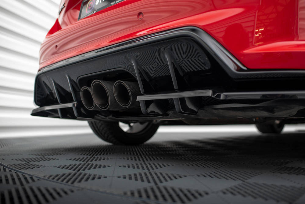 Diffuser V.1 met Canards Honda Civic Type-R Maxton Glans Zwart