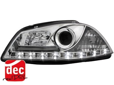 Headlights Seat Ibiza 6L/Cordoba 03-08 Devil Eyes Dlite LED Chrom
