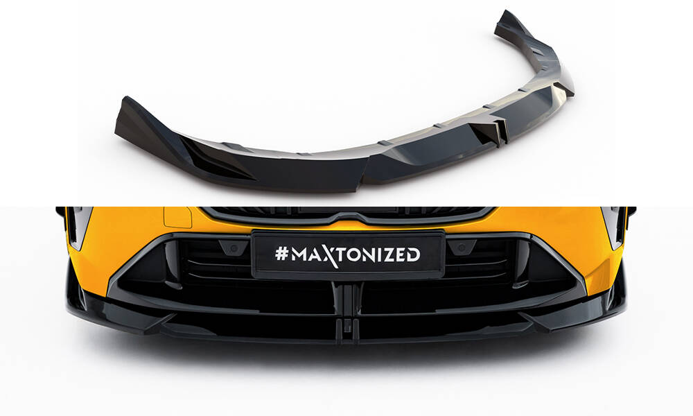 Voorspoiler V.2 BMW 1 M-Pack F70 Maxton Glanzend zwart