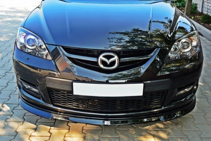 Voorspoiler Mazda 3 MK1 Maxton Design glans zwart
