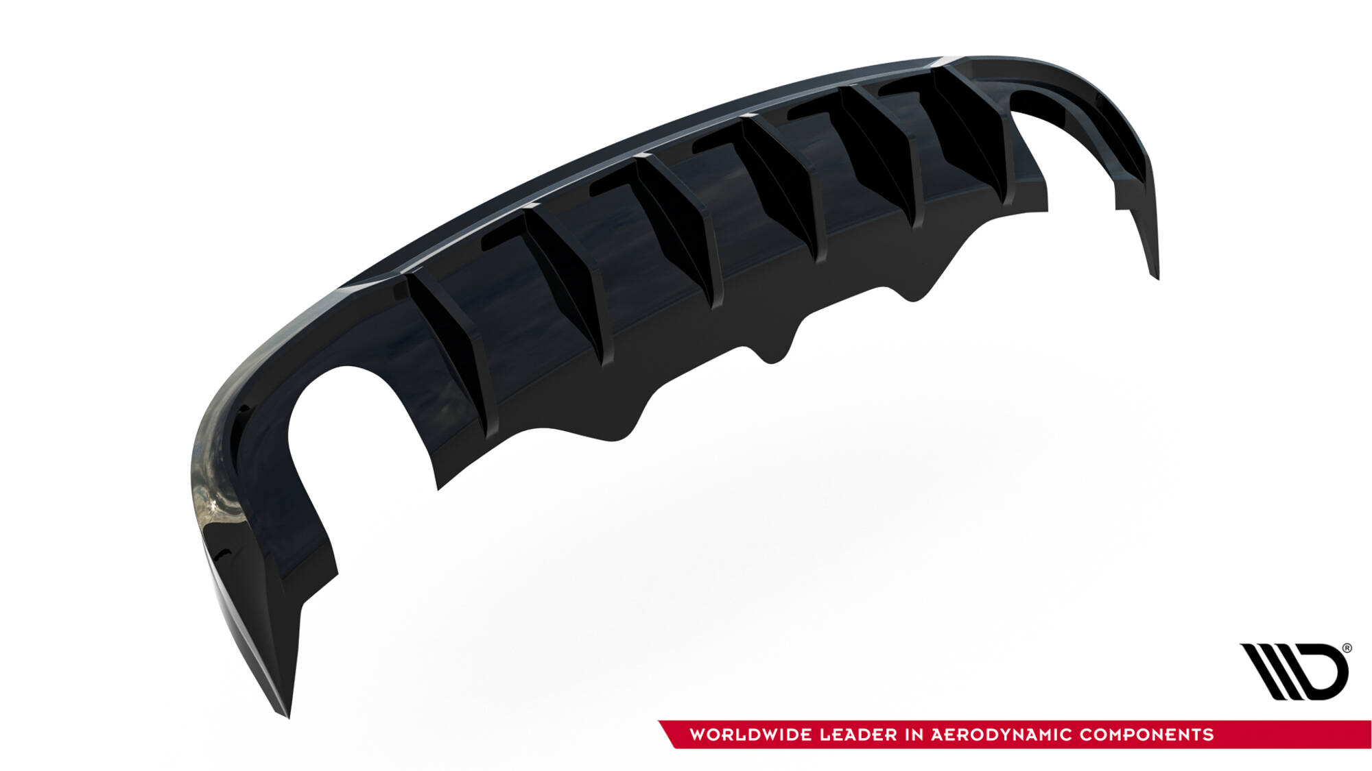 Achter Diffuser Audi A5 S-Line Sportback 8T Maxton Glanzend zwart