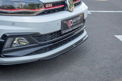 Voorspoiler VW Polo GTI Mk6 Glans Zwart