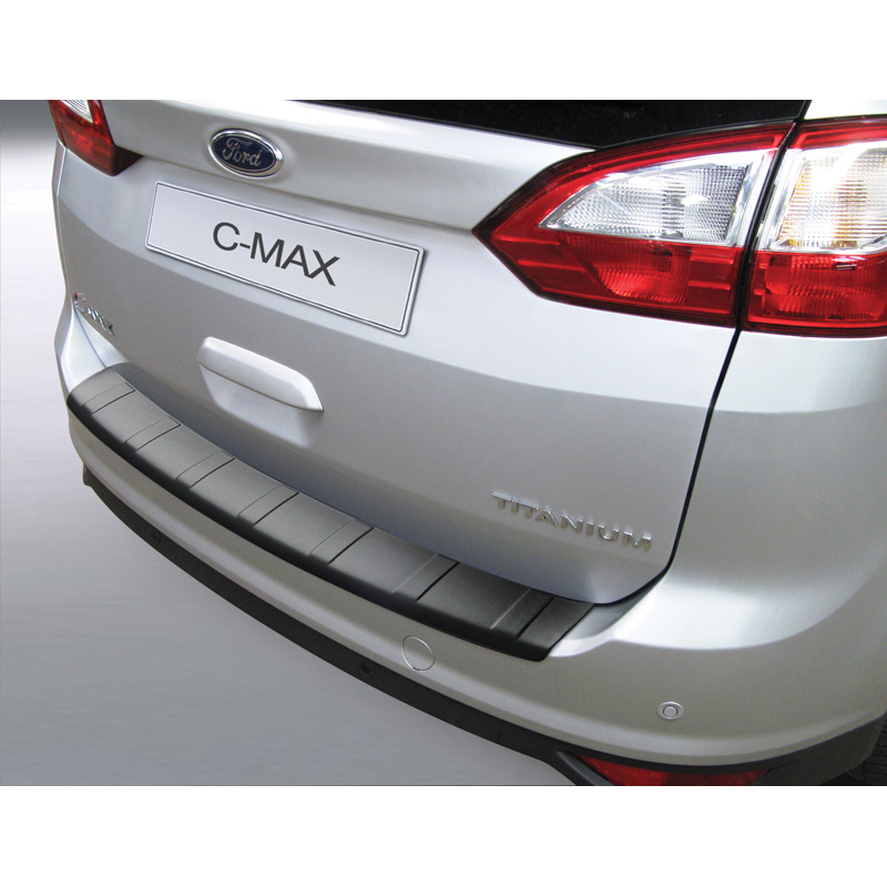 ABS Achterbumper beschermlijst  Ford Grand C-Max 2010-2015 'Ribbed' Zwart