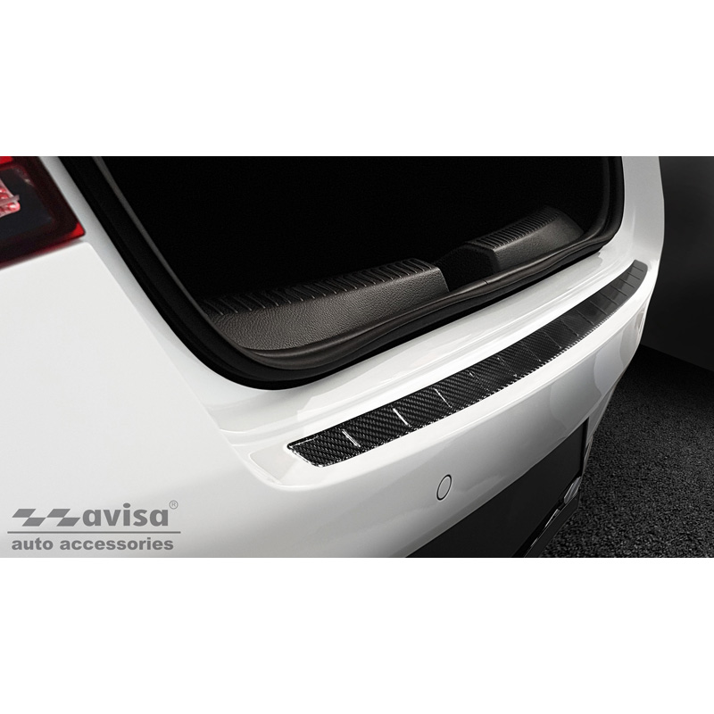 Echt 3D Carbon Achterbumperprotector  Mercedes CLA II (C118) Sedan 2019- 'Ribs'