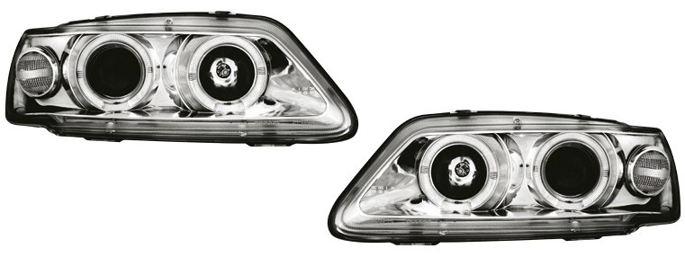 Faros Peugeot 306 93-97 Angel Eyes cromo