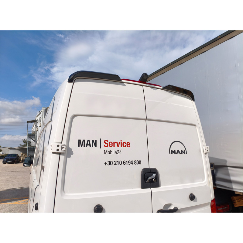 Motordrome Dakspoiler V.2  Volkswagen Crafter II (H2) 2016- & MAN TGE (H2) 2017- (PU)