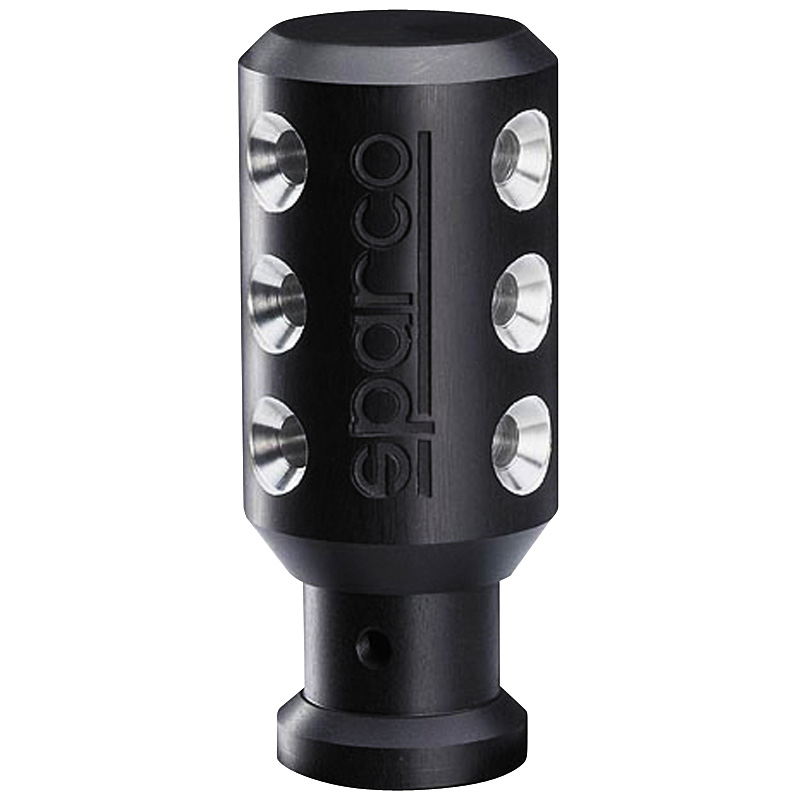 Pookknop Piuma zwart/aluminium