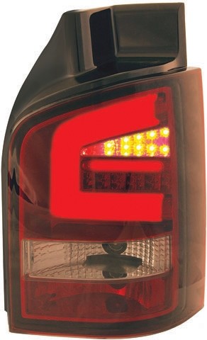 Taillights VW Bus T5 with Lightbar and LED red/smoke