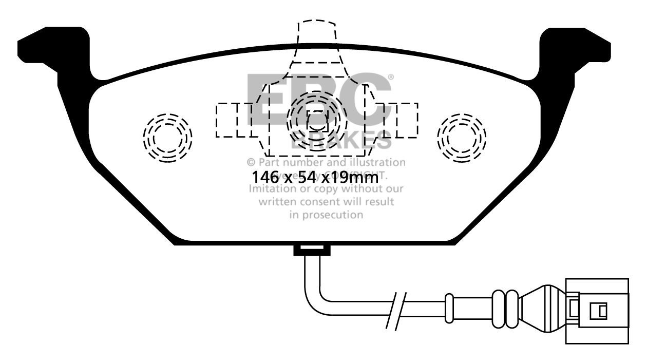 EBC Brakes AUDI A2 1.4 TD (90) 2002-2005 Remblokken voorzijde